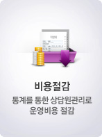 비용절감 통계를 통한 상담원관리로 운영비용 절감