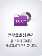 업무효율성 증진 홍보효과 극대화 지점연결의 즉시성(LBS)